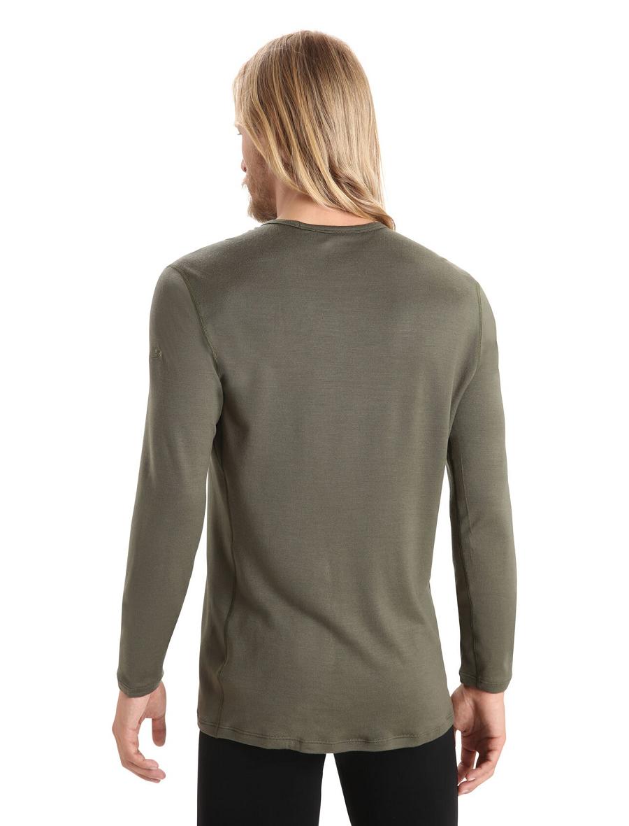 Loden Icebreaker Merino 260 Tech Long Sleeve Crewe Thermal Top Men's Base Layers | AU 1395NWYB